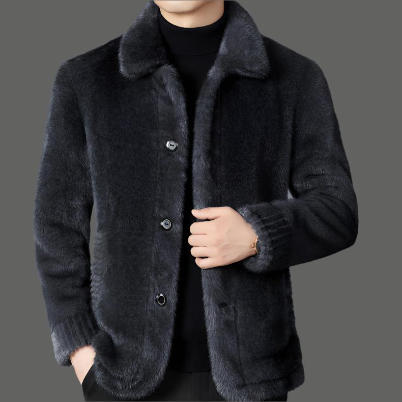 Manteau homme en fausse fourrure coupe ajustée 6