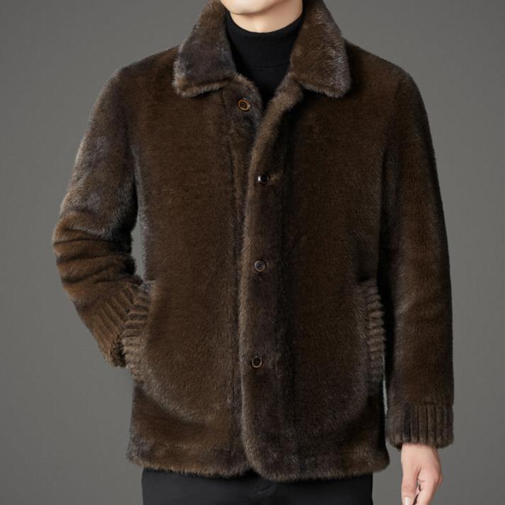 Manteau homme en fausse fourrure coupe ajustée 8