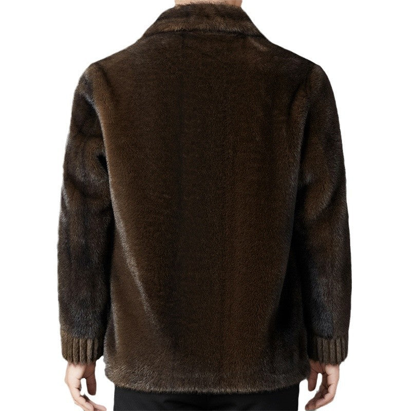 Manteau homme en fausse fourrure coupe ajustée 9
