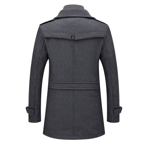 Manteau long homme classique à épaules structurées 6