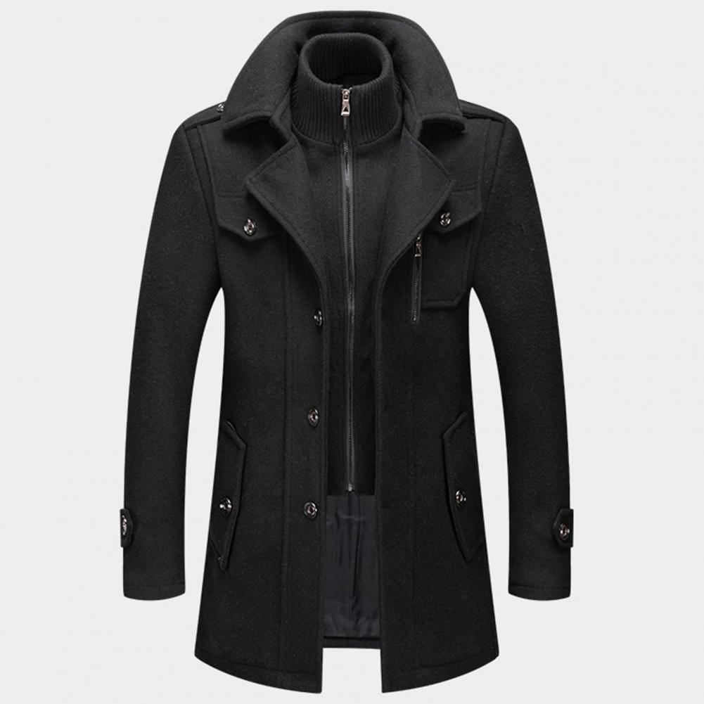 Manteau long homme hiver et automne coupe fluide 2