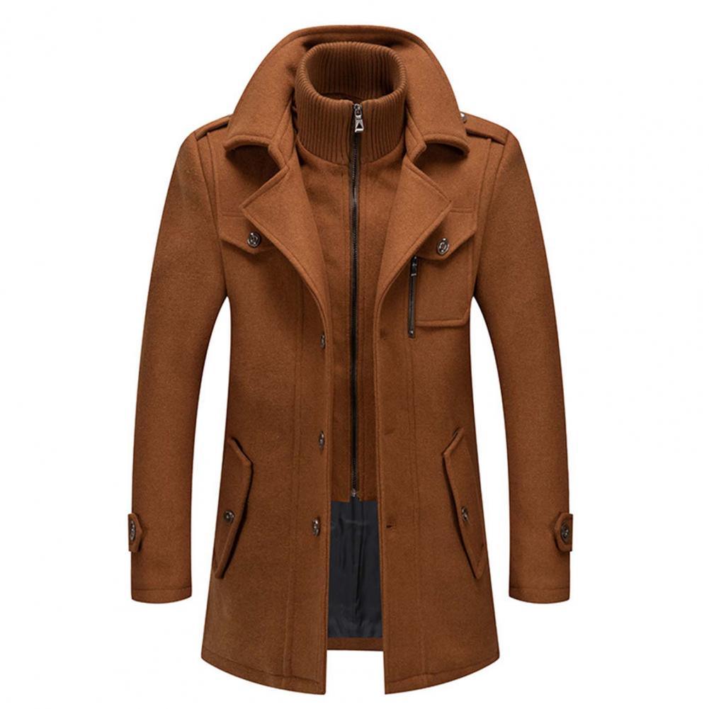 Manteau long homme hiver et automne coupe fluide 3
