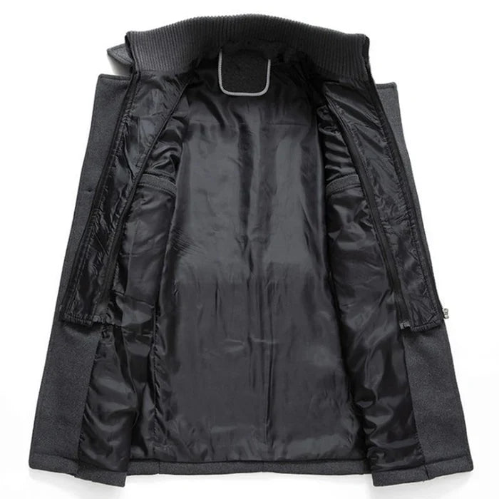 Manteau long homme hiver et automne coupe fluide 7
