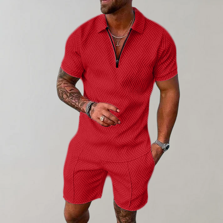 Léo – Ensemble polo et short casual homme