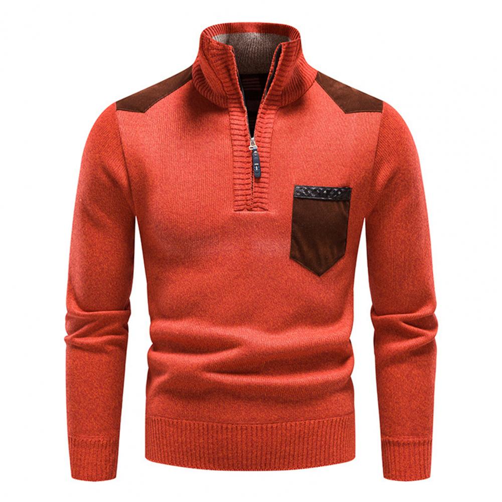 Pull pour homme à demi-zip élégant et confortable en maille coupe classique Louis