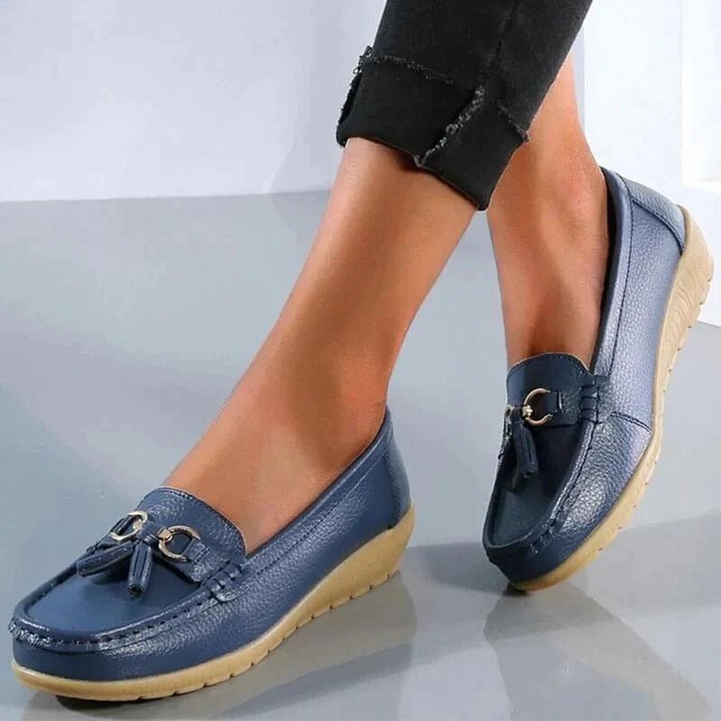 Mocassins femme confortables en cuir respirant 1