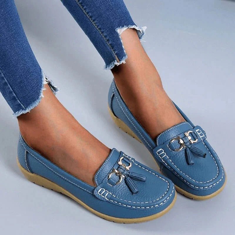 Mocassins femme confortables en cuir respirant 2