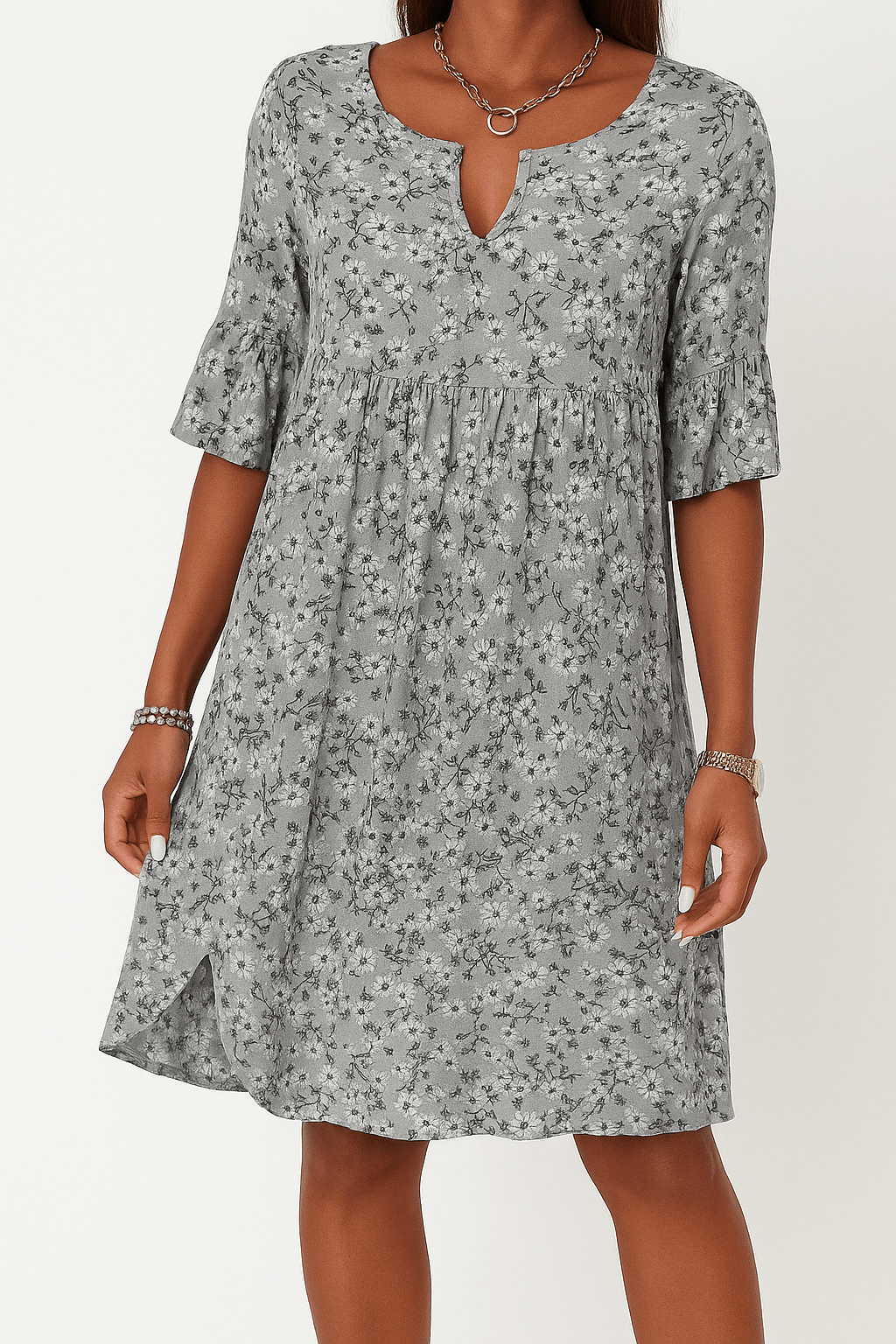 Floriane – Robe midi à fleurs femme