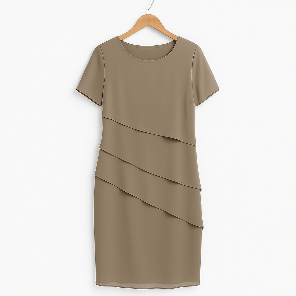 Apolline – Robe midi en chiffon à volants femme