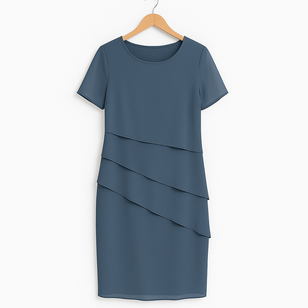 Apolline – Robe midi en chiffon à volants femme