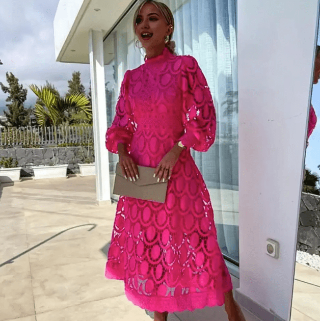 Ophélie – Robe midi en dentelle femme