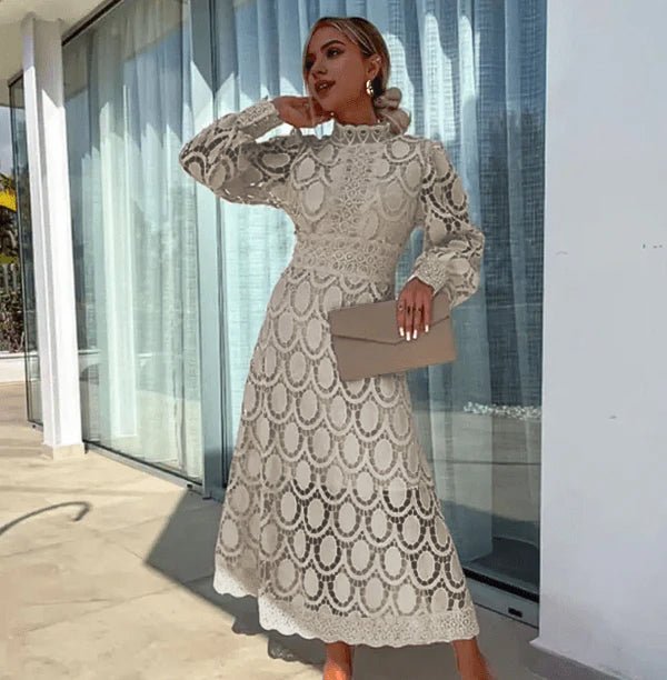 Ophélie – Robe midi en dentelle femme