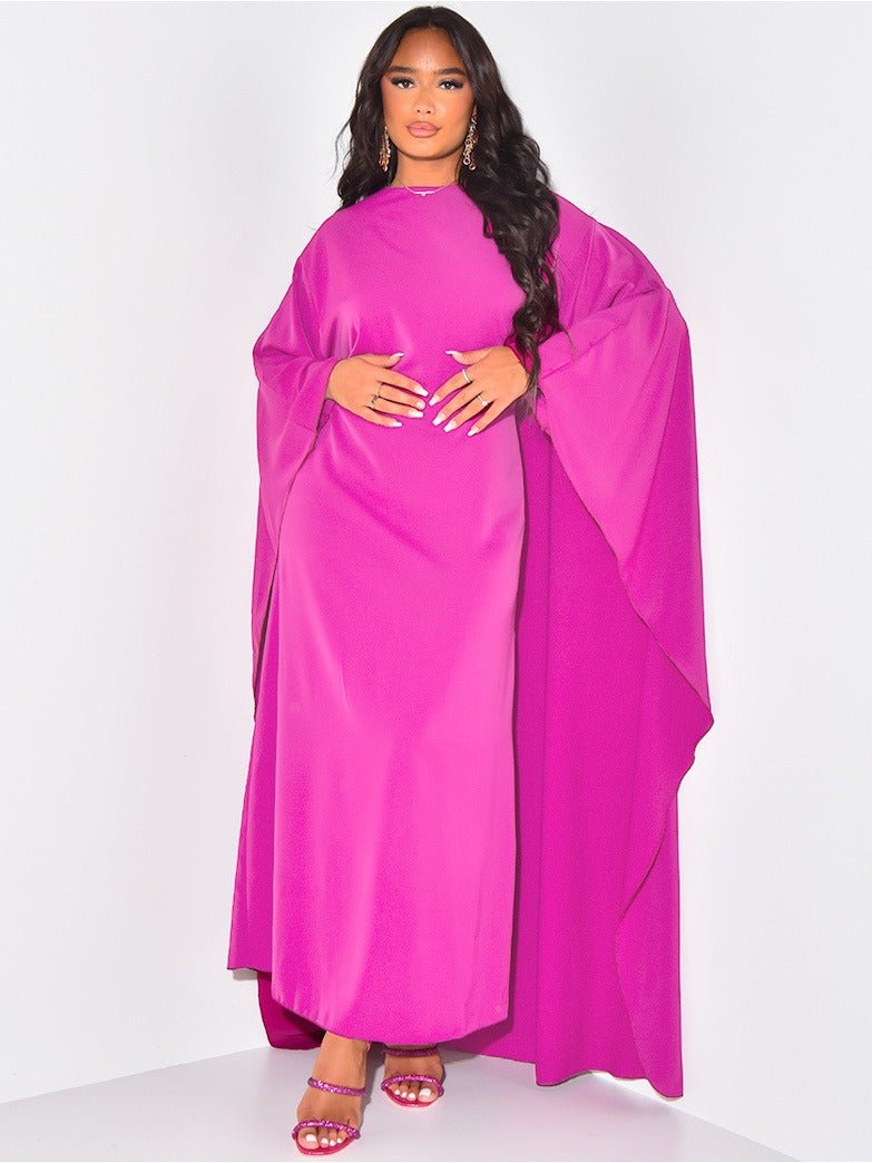 Amandine – Robe maxi avec cape femme