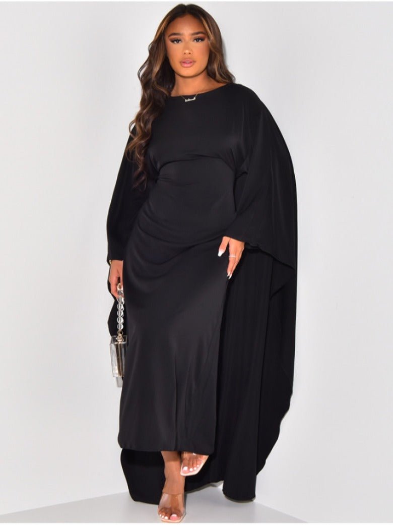 Amandine – Robe maxi avec cape femme