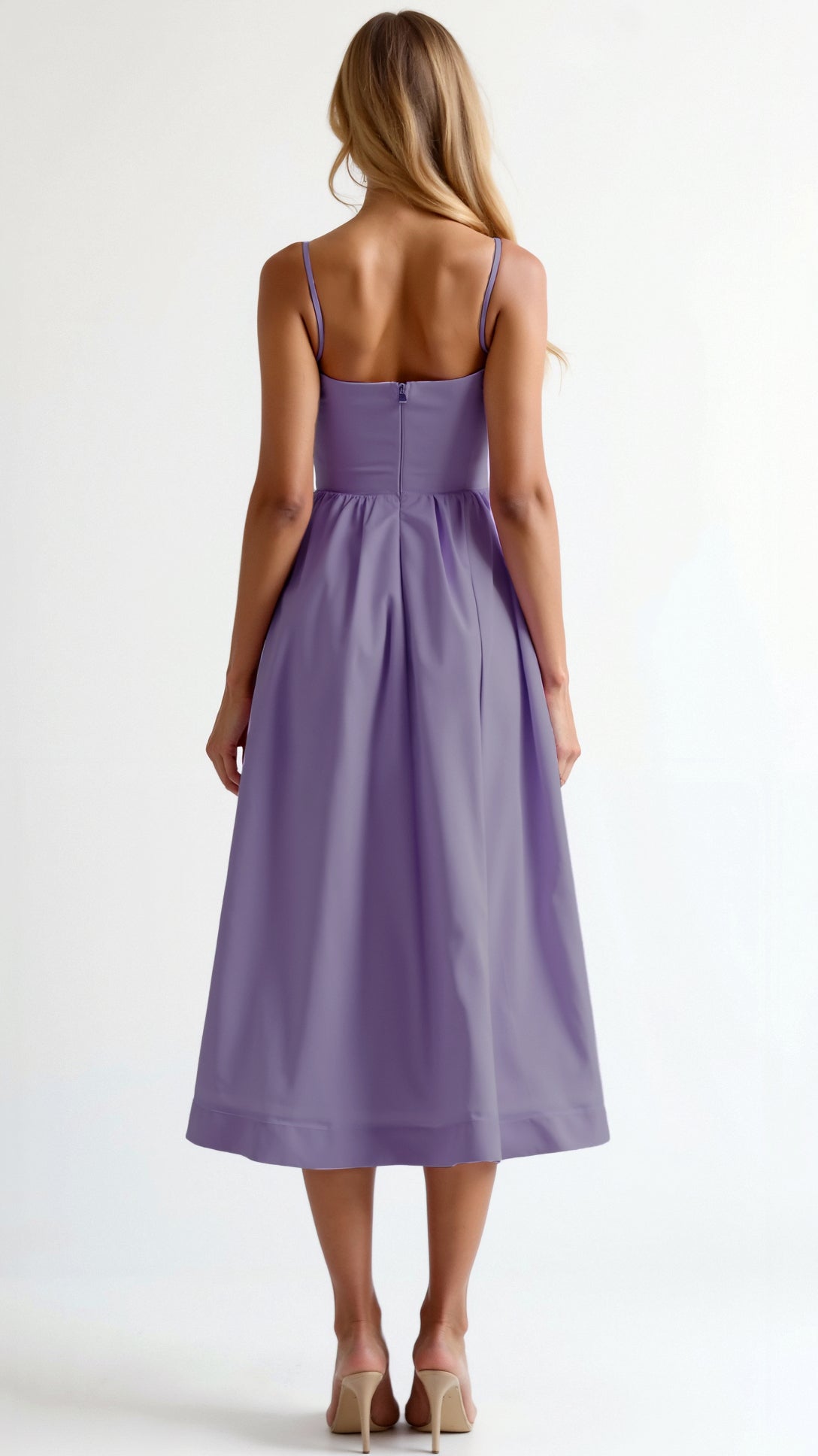 Laurine – Robe midi fluide femme