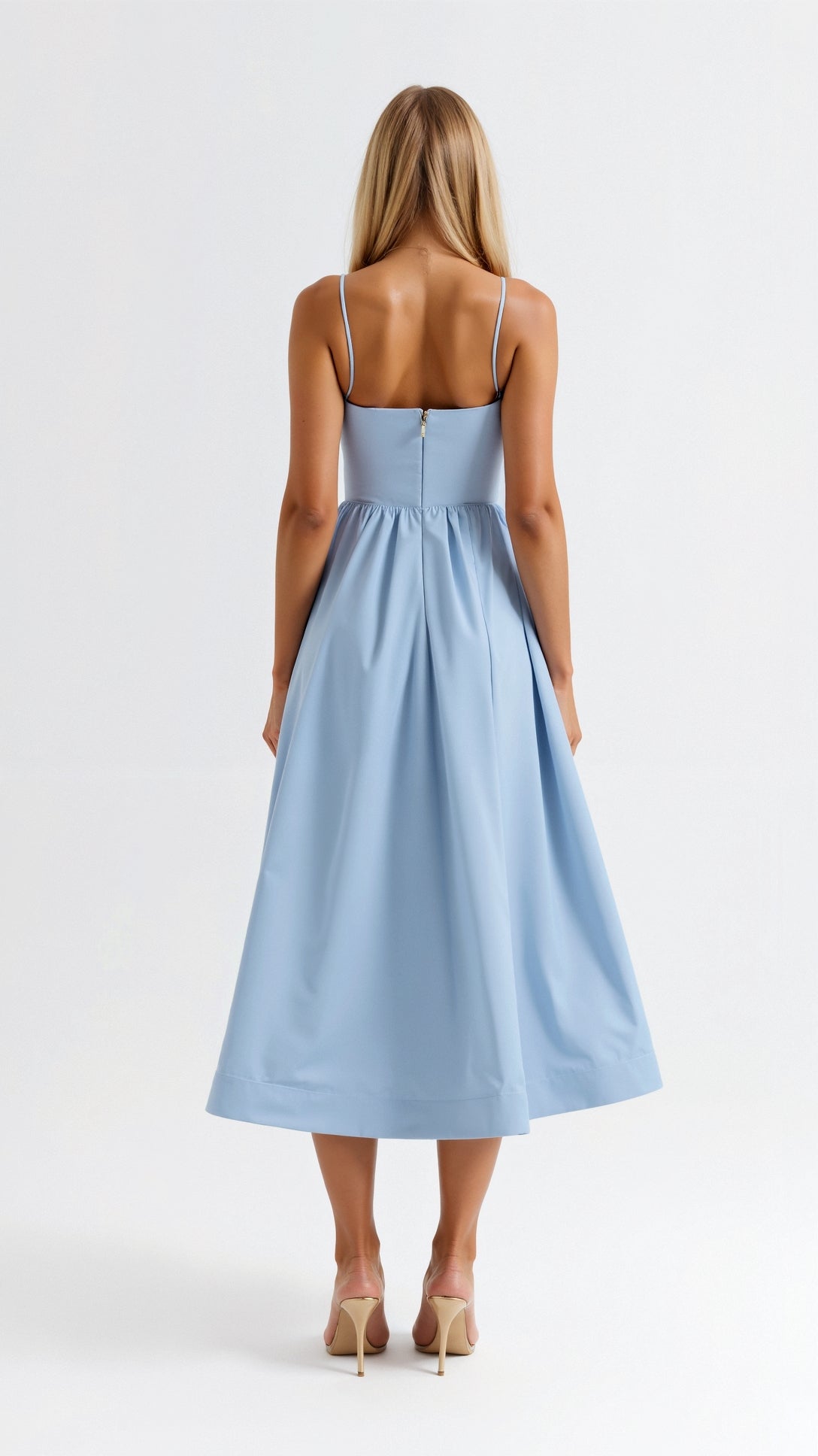 Laurine – Robe midi fluide femme