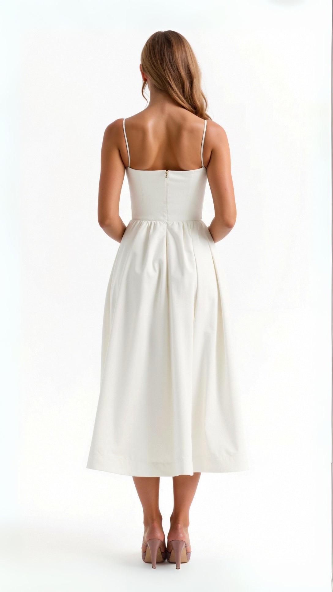 Laurine – Robe midi fluide femme