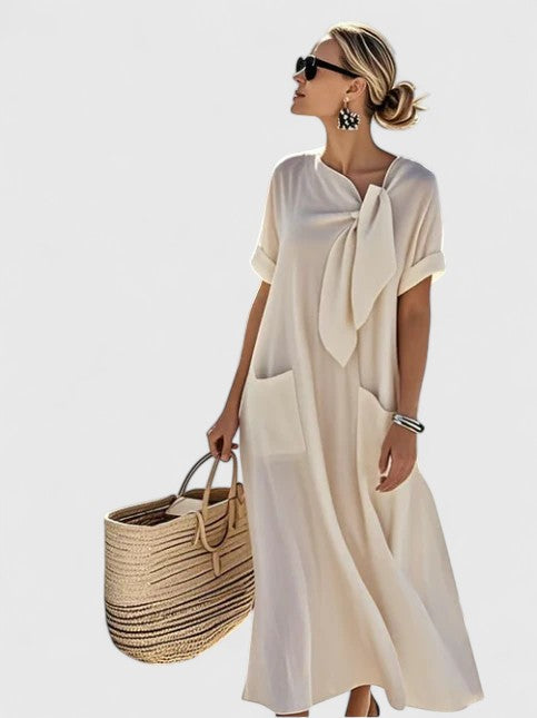 Mélusine – Robe maxi élégante d’été avec poches femme