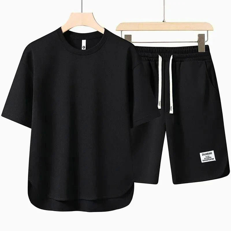 Hugo – Ensemble deux pièces t-shirt et short à taille à cordon homme