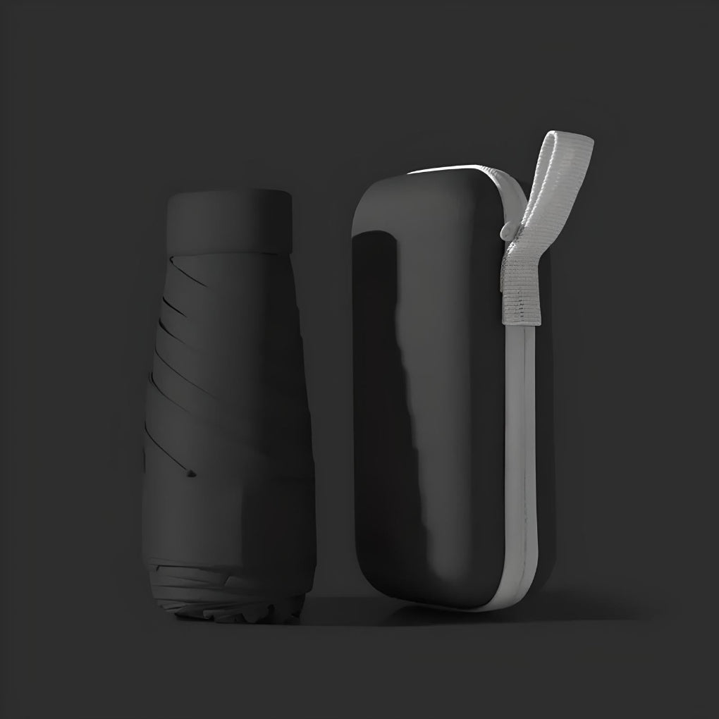 Parapluie pliant compact anti-vent avec étui déperlant et armature en acier inoxydable 1