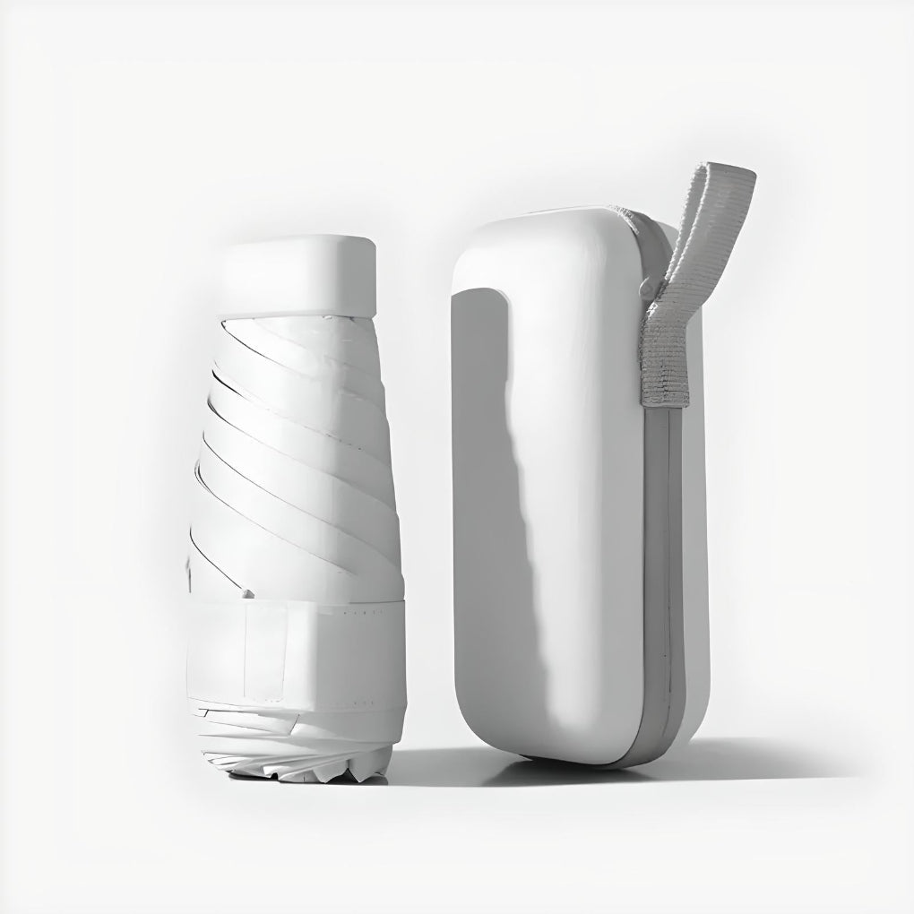 Parapluie pliant compact anti-vent avec étui déperlant et armature en acier inoxydable 2