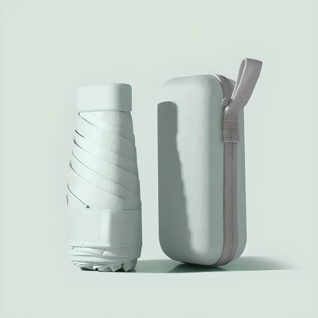 Parapluie pliant compact anti-vent avec étui déperlant et armature en acier inoxydable 7