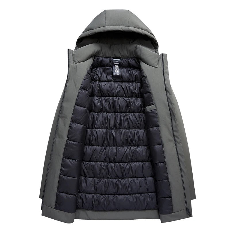 Parka homme à capuche matelassée zippée pour l'hiver 4