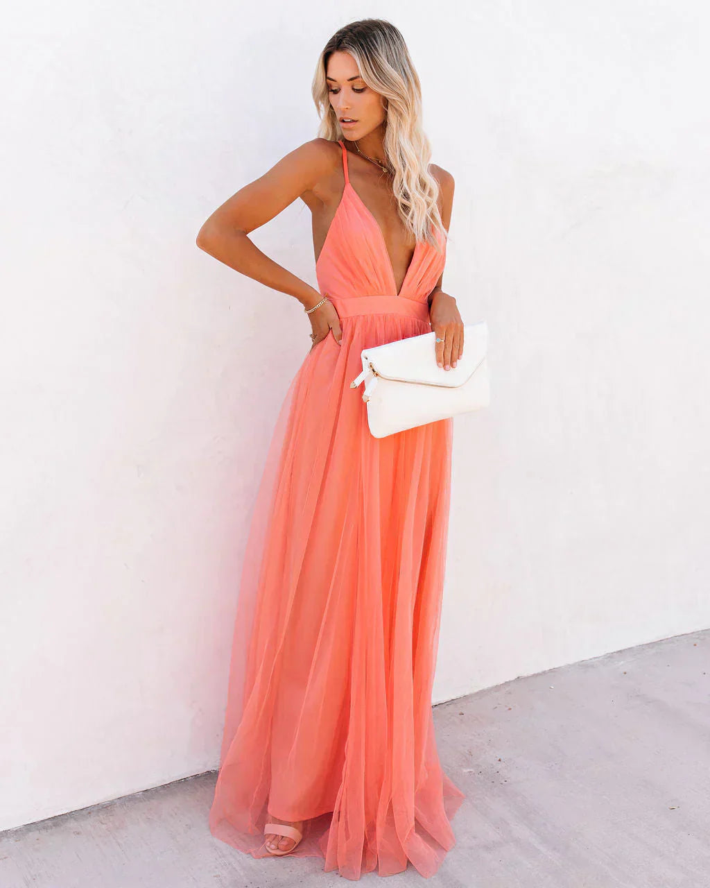 Robe fluide orange pour femme – Éclat, légèreté et allure assurée