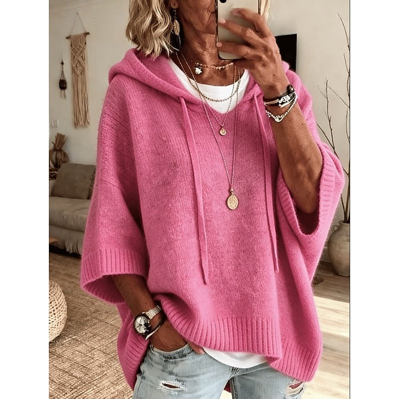 Pull à capuche femme oversize à cordon de serrage 7
