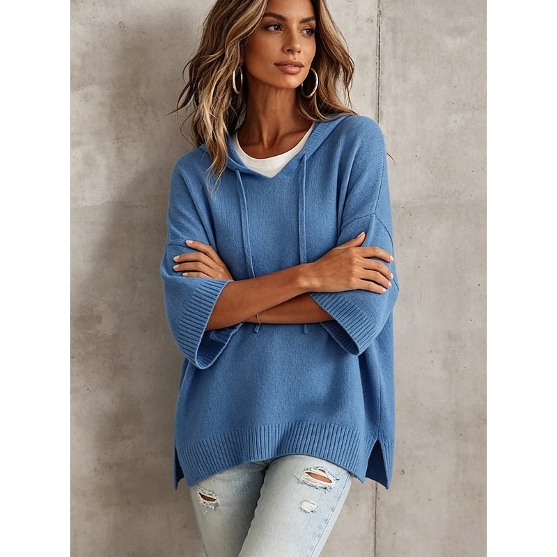 Pull à capuche femme oversize à cordon de serrage 9
