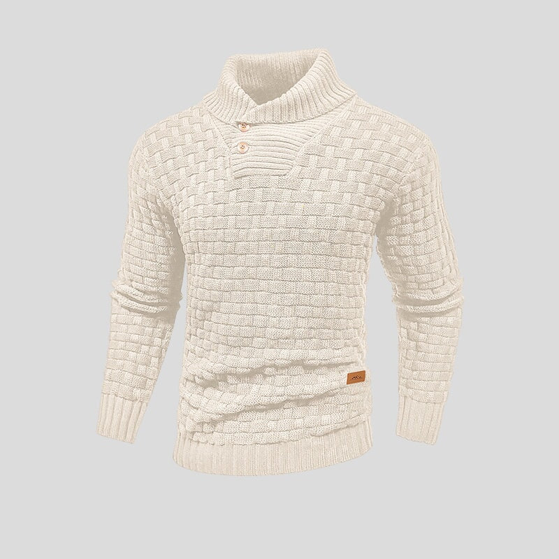 Pull col montant homme en maille de coton 5