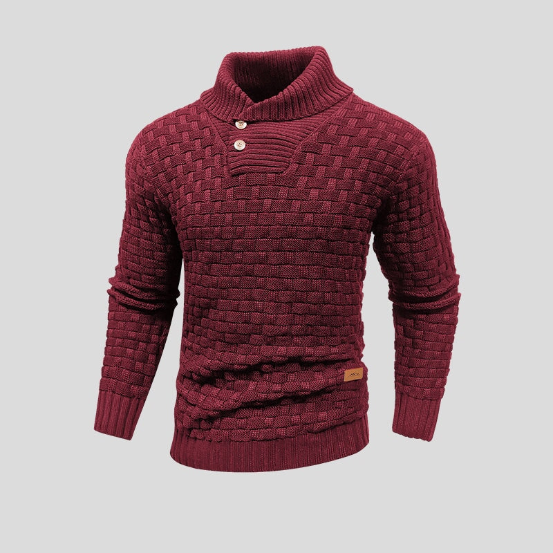 Pull col montant homme en maille de coton 6