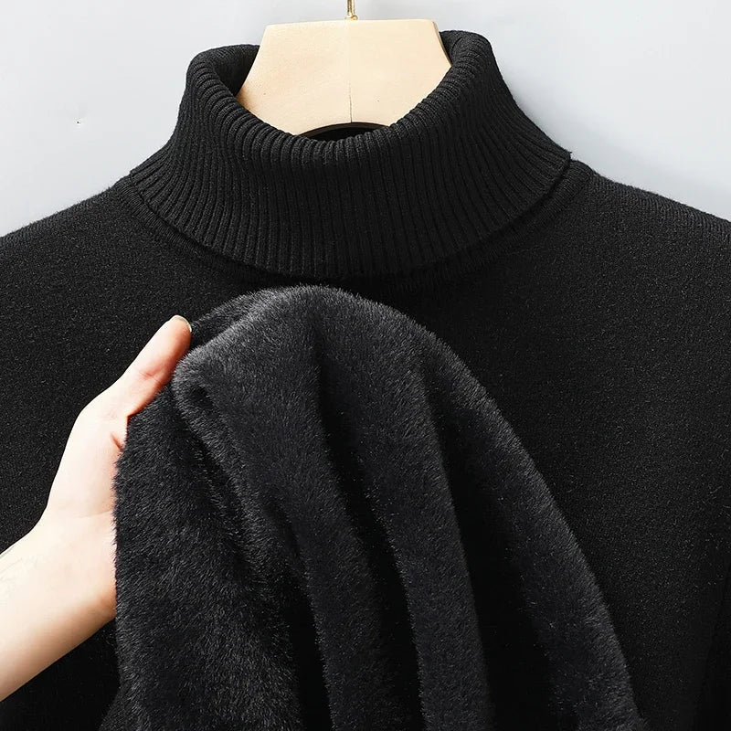 Pull col roulé homme à encolure côtelée structurée et coupe ajustée 13