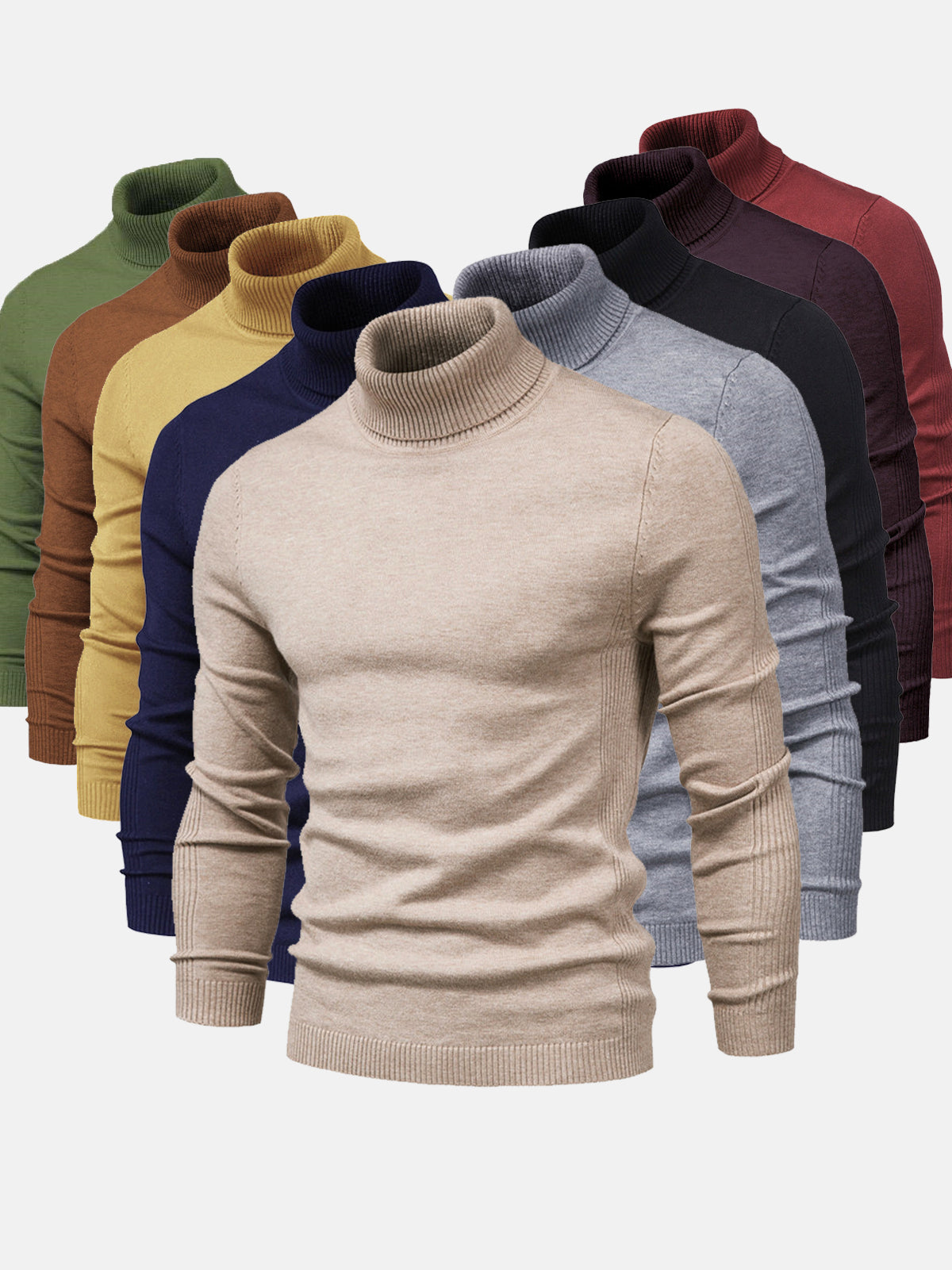 Pull col roulé homme en coton doux et intemporel, lavable en machine 17