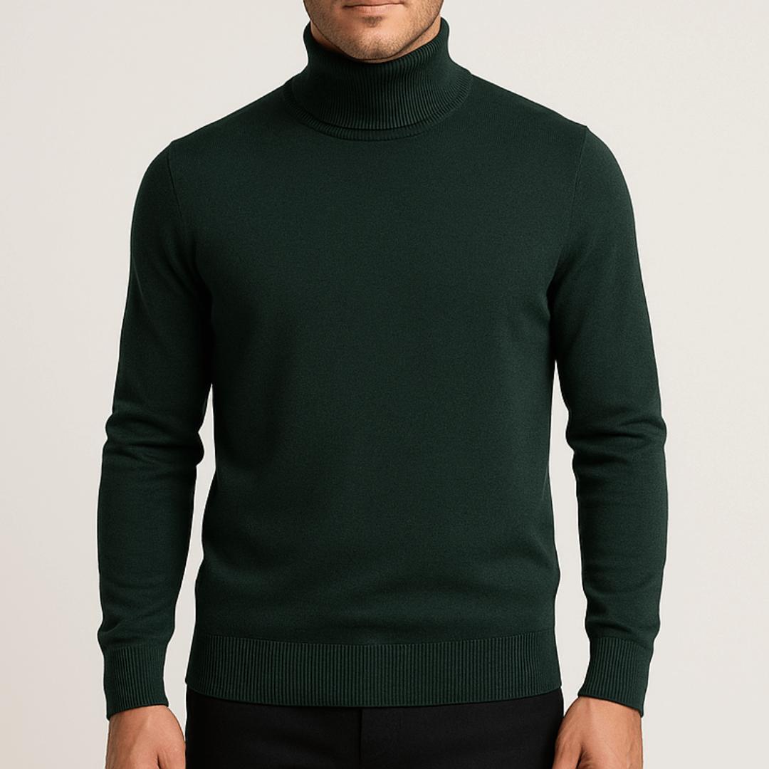 Pull col roulé homme en coton léger, fin et respirant 8