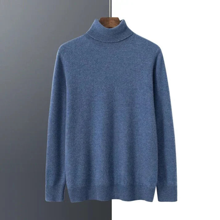 Pull col roulé homme en laine souple à coupe flatteuse 1