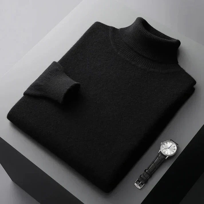 Pull col roulé homme en laine souple à coupe flatteuse 2