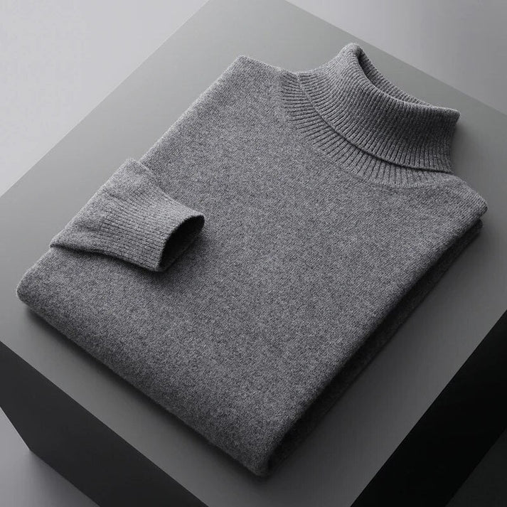Pull col roulé homme en laine souple à coupe flatteuse 4
