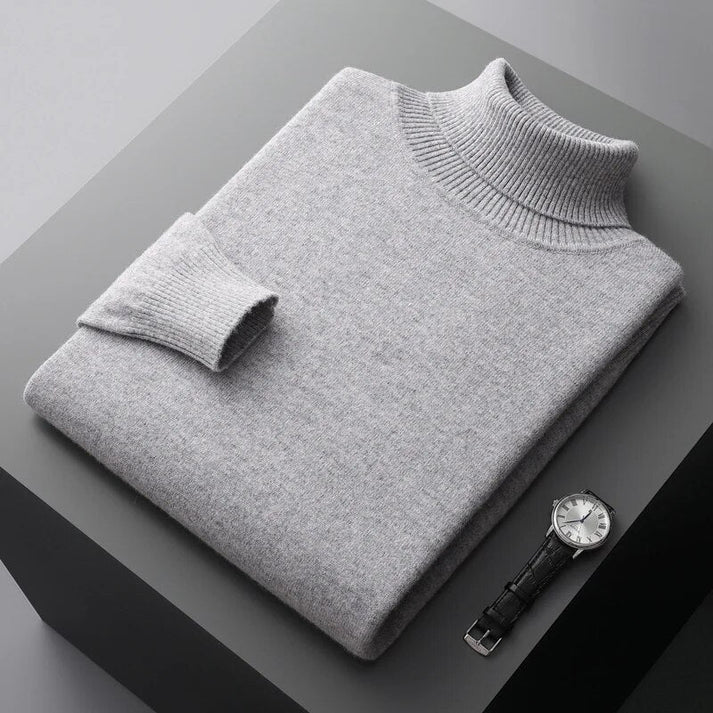 Pull col roulé homme en laine souple à coupe flatteuse 6