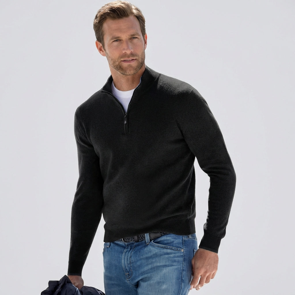 Pull col V homme en coton doux et respirant, coupe regular 4