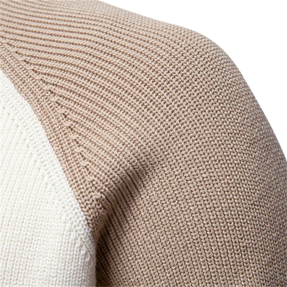 Pull col zippé homme en maille à col montant 10