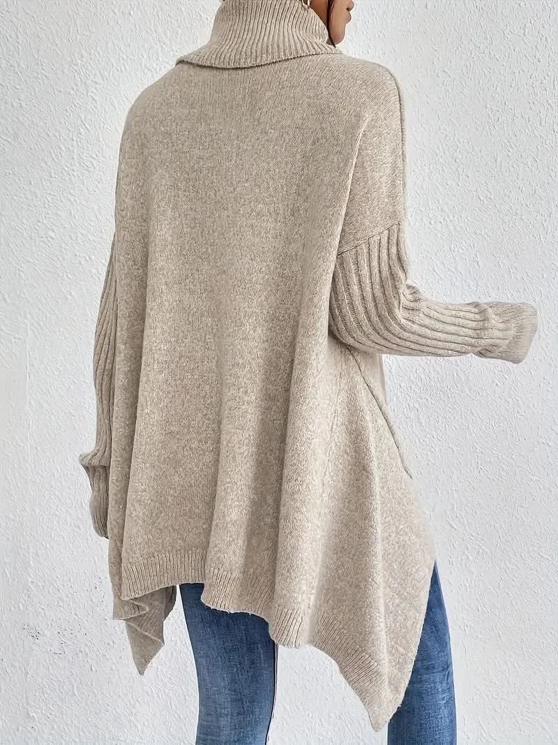 Pull en laine femme à col roulé coupe oversize 8