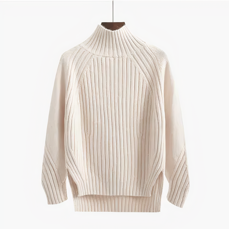 Pull en maille femme col rond coupe ample 3