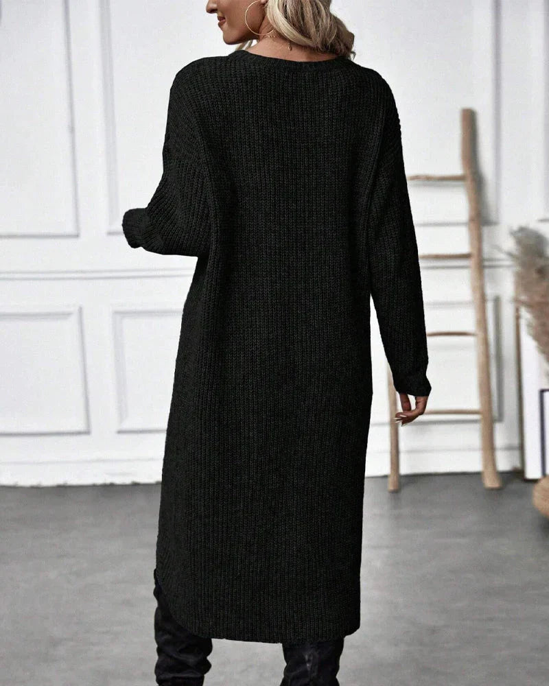 Pull en maille torsadée femme col rond coupe ample 11