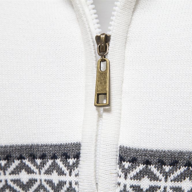 Pull homme à col montant demi-zip avec motif jacquard 7