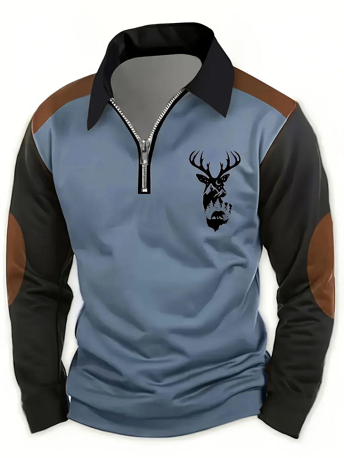 Pull homme automnal en maille à coutures renforcées 2