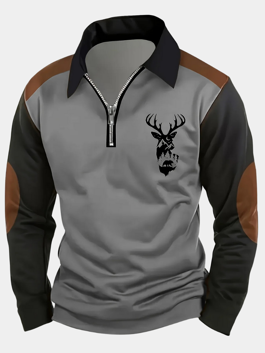 Pull homme automnal en maille à coutures renforcées 5