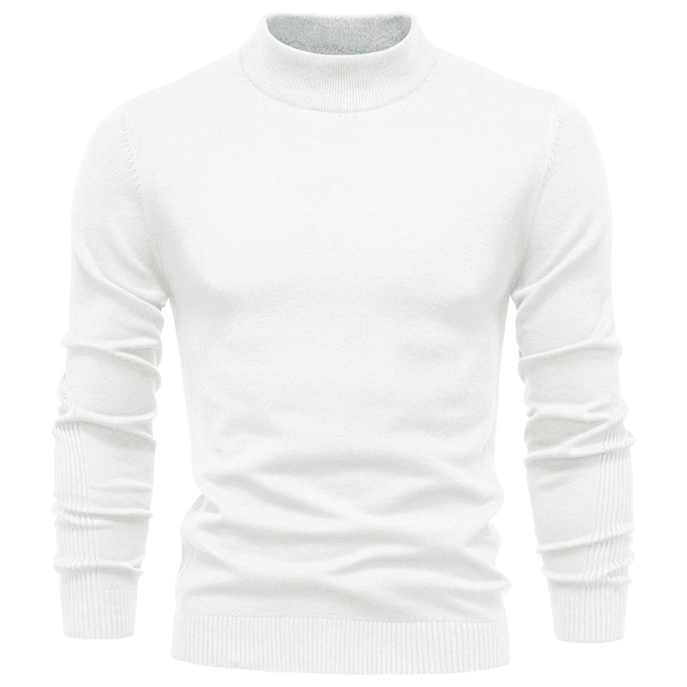 Pull homme col montant en maille fine coupe ajustée 10