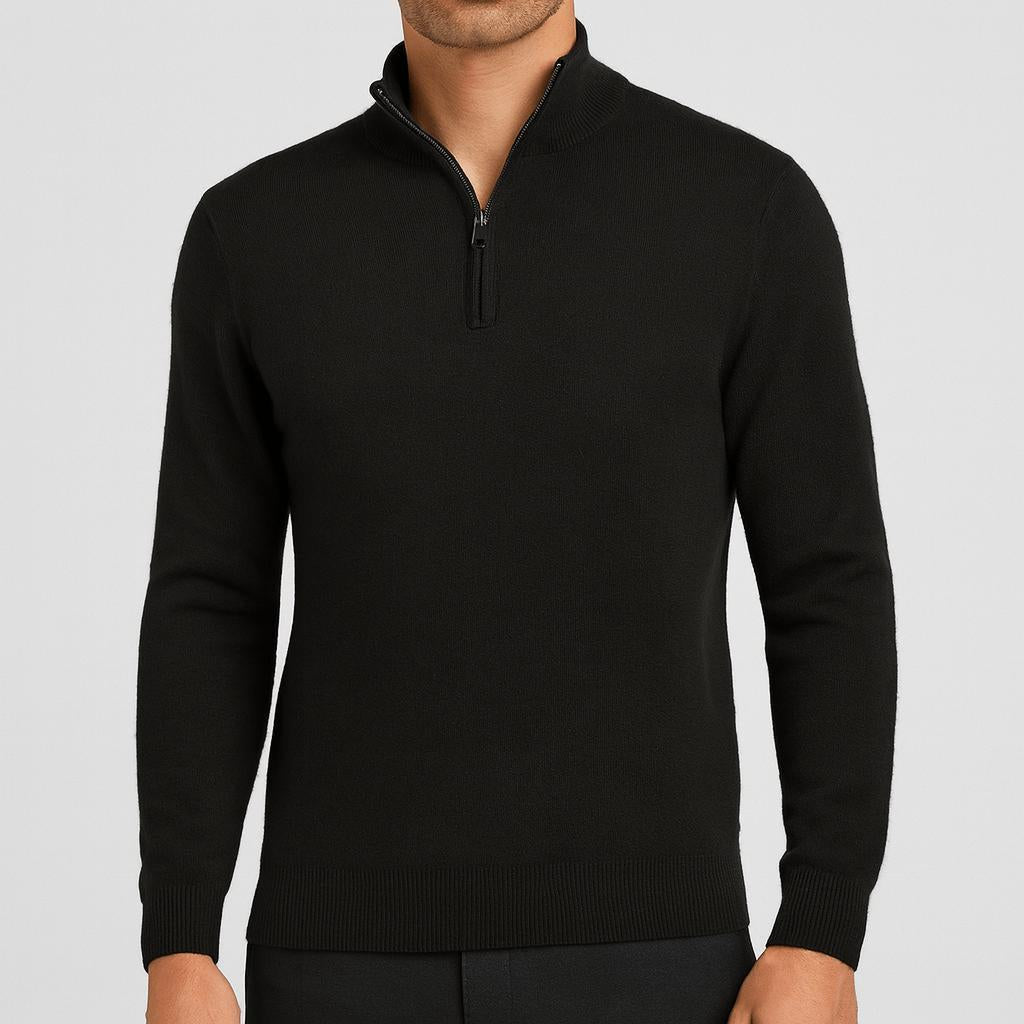 Pull homme col V en laine mérinos à maille texturée et coupe classique 3