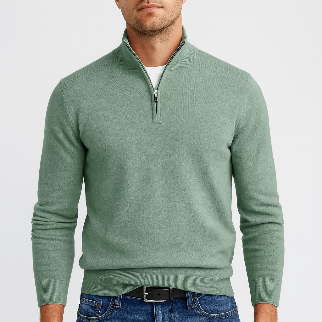 Pull homme col V en laine mérinos à maille texturée et coupe classique 4